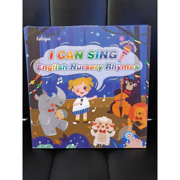 I Can Sing English Nursery Rhymes Sound Book | หนังสือดนตรีแบบโต้ตอบพร้อมฟังก์ชั่นบันทึก | 15 เพลงคลาสสิกต้น