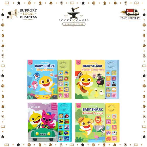Pinkfong Baby Shark Sound Music Book Nursery Rhymes / Sing Alongs / Car Songs / Animal Songs