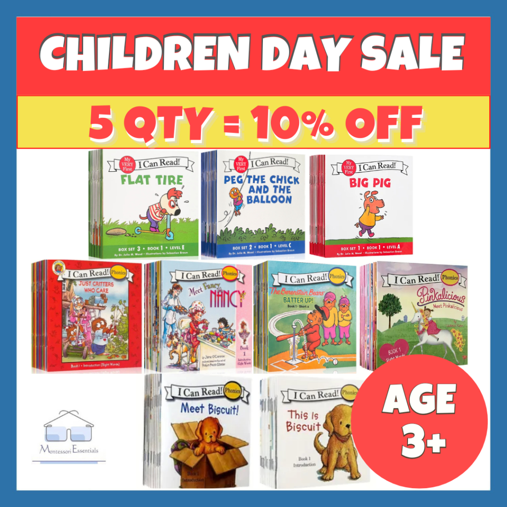 I Can Read Books (รายชื่อ 2) - Phonics English Story Book Children Kids Educational Pocket Picture Book