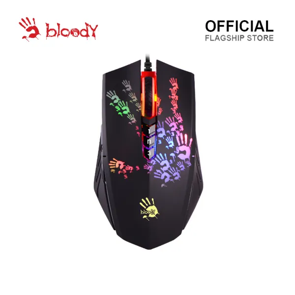 [Bloody อย่างเป็นทางการ] A4Tech Bloody A60 Gaming Mouse Light Strike Armor Boot 6 Sniper โหมด6200 CPI อินฟราเรดล้อ Built-In หน่วยความจำ160K สำหรับเกม Fps