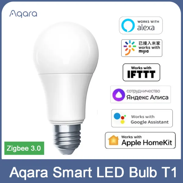 Aqara Smart LED Bulb T1 Smart home Color LED 9W E27 2700K-6500K 806lum smart Light Work with MI Home App Smart home For xiaomi mi home