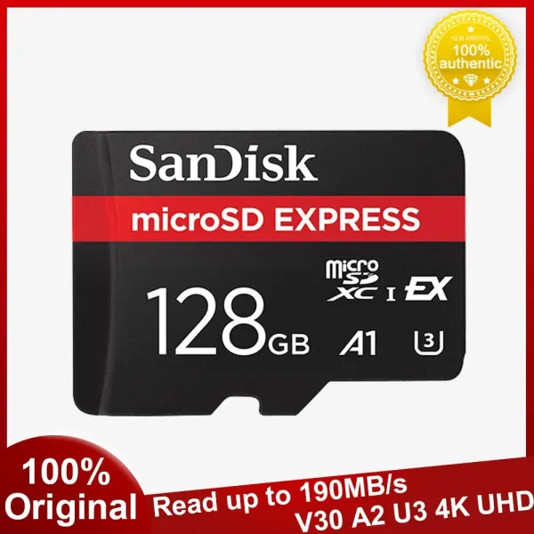 SanDisk microSD Express Card 128GB 256GB 512GB 1TB 2TB Up to 880MB/s Read A1 U3 C10 4K UHD for GoPro DJI Action Cameras