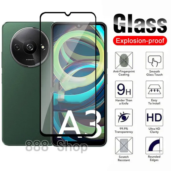 ฟิล์มกระจกเต็มจอ Redmi A3 A2Plus A1 ตรงรุ่น ติดง่าย สำหรับ XIAOMI RedmiA3 กระจกนิรภัยกันรอยหน้าจอ 005