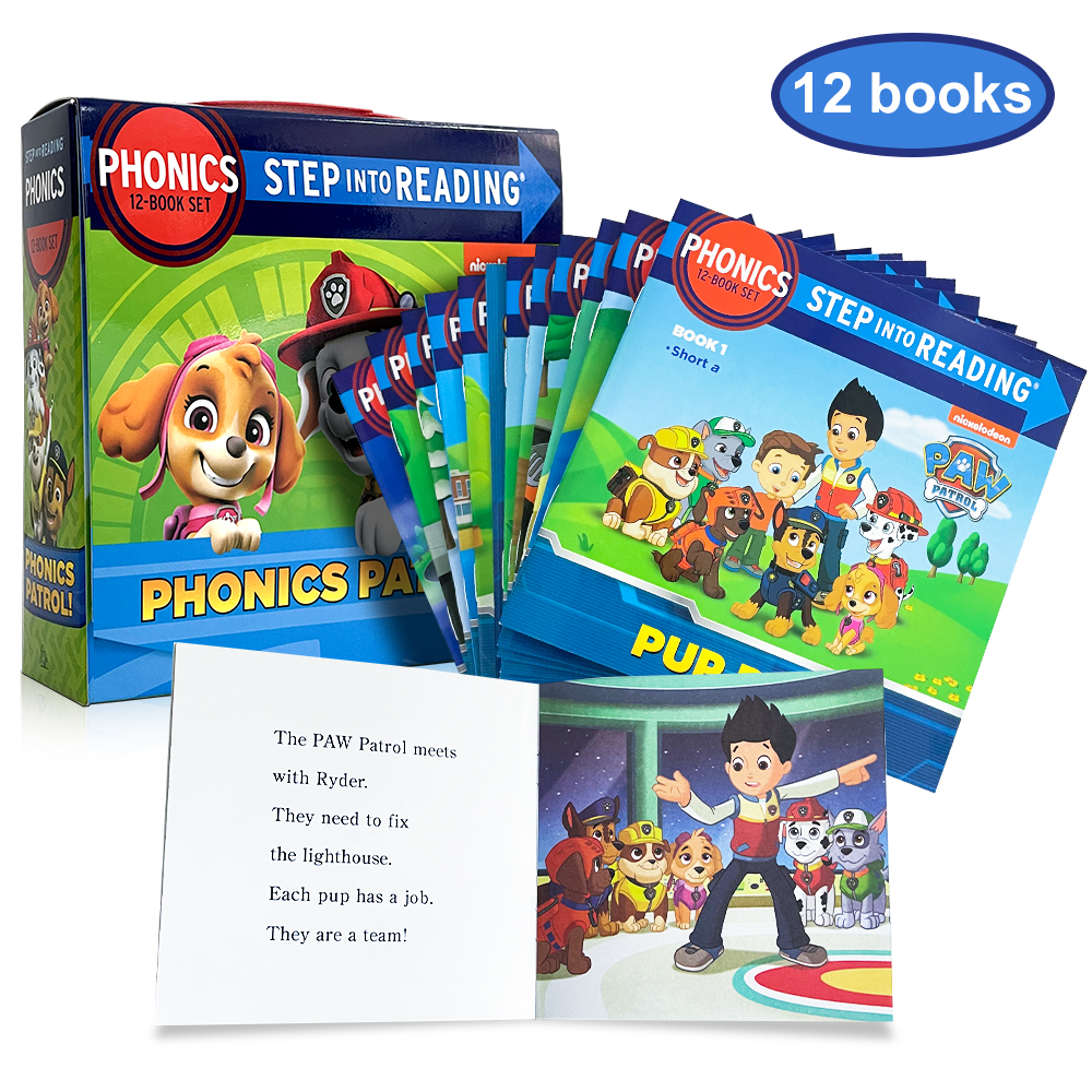 หนังสือเด็กภาษาอังกฤษ 12 Books Set Paw Patrol Phonics Box Set (Step Into Reading) Children Dog Books Storybook Learn To Read English Learning Materials for Kids Beginner Readers Bedtime Story Book ...