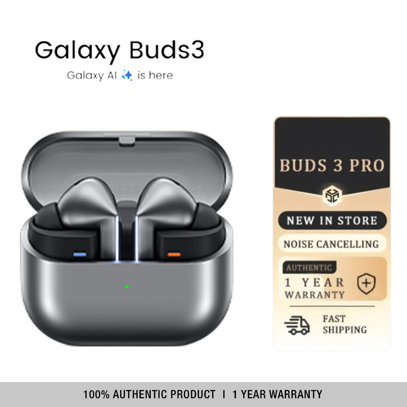 Galaxy Buds3 Pro หูฟังบลูทูธไร้สายแบบตัดเสียงรบกวนพร้อมไมโครโฟน เบสต่ำ และความหน่วงเวลาต่ำสำหรับการเล่นเกม