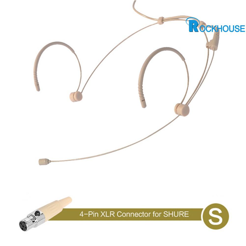 【BYPL】 Headworn Microphone Double Earhook Headset Mic Headset Mic Mic 3 Pin 4 Pin 3.5mm In Stock