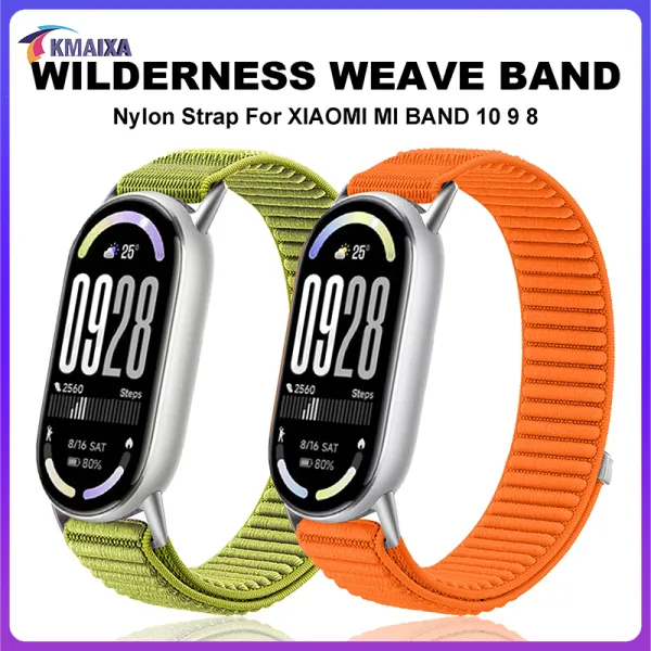สายผ้าไนลอนสำหรับSmart Band Xiaomi รุ่น Mi Band 10 9 8สายนาฬิกาสมาร์ท,อุปกรณ์อะไหล่สำหรับSmart Bandรุ่น Mi Band รุ่น8 9 10