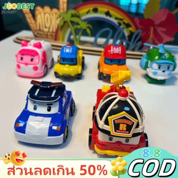 JEOBEST หุ่นยนต์ของเล่นแปลงร่างโพลีโพลี (รถตำรวจแปลงร่าง/ทีมกู้ภัยอัมบารอย)โพลี่ ของเล่น แปลงร่างได้ เป็นรถ รถตำรวจ รถดับเพลิง ของเล่นรถ รถของเล่นเด็ก โรโบคาร์ หุ่นยนต์ของเล่น ของขวัญเด็กผู้ชาย Muq...