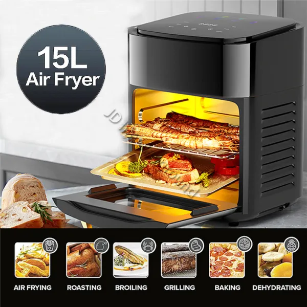หม้อทอดไร้มัน2024 หม้ออบไรน้ำมัน15L หม้อทอดไร้น้ำมัน หน้าจอสัมผัสair fryer เครื่องทอดไฟฟ้า ไร้น้ำมันอเนกประสงค์ หม้อทอดไฟฟ้าไร้น้ำมันเพื่อสุขภาพ หม้อทอดไร้มัน ใหญ่มาก หม้อทอดไร้มัน2023 เครื่องทอดไร...