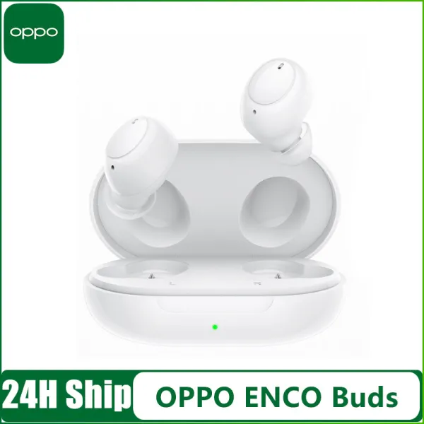 หูฟังไร้สาย OPPO ENCO Buds TWS บลูทูธ 5.2 พร้อมระบบตัดเสียงรบกวน AI ทนน้ำระดับ IP54 สำหรับศัพท์มือถือ OPPO Reno และ Android