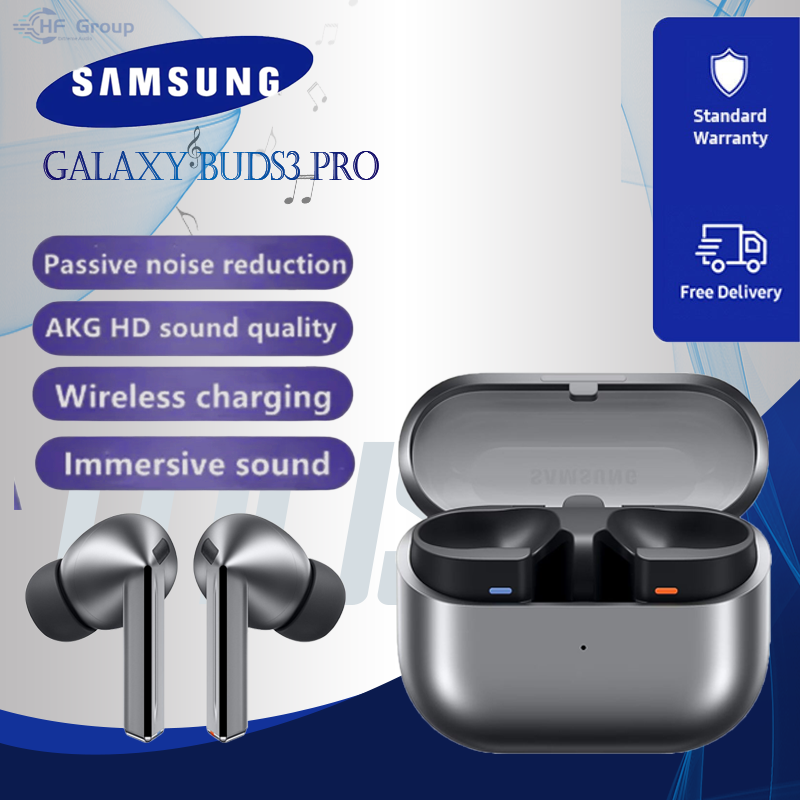 Galaxy Buds3 Pro ชุดหูฟังบลูทูธไร้สายลดเสียงรบกวนหูฟังกีฬาชุดหูฟังในตัวไมโครโฟนตัดเสียงรบกวนเสียงสเตอริโอที่อุดหูกันน้ําหูฟัง