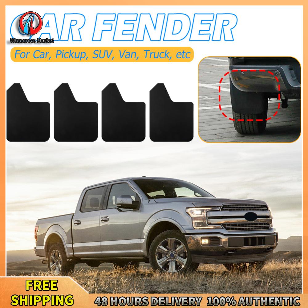 Winnereco 4 ชิ้นรถ SUV รถกระบะ Van Mud Flaps Mudguards ด้านหน้าด้านหลัง Fender Splash Guards