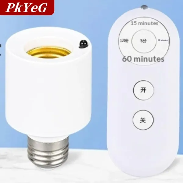 [COD] PkYeG หลอดไฟอัจฉริยะแบบ E27รีโมทคอนโทรลไร้สายสวิตช์ไฟ LED ฐานโคมไฟเปิด ปิดจับเวลาห้องโคมระย้าสวิทช์ขับเคลื่อนแบตเตอรี่