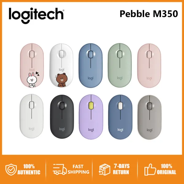Logitech Pebble M350 Wireless Bluetooth Basic Mouse Silent Mouse Ergonomic Mice for Office