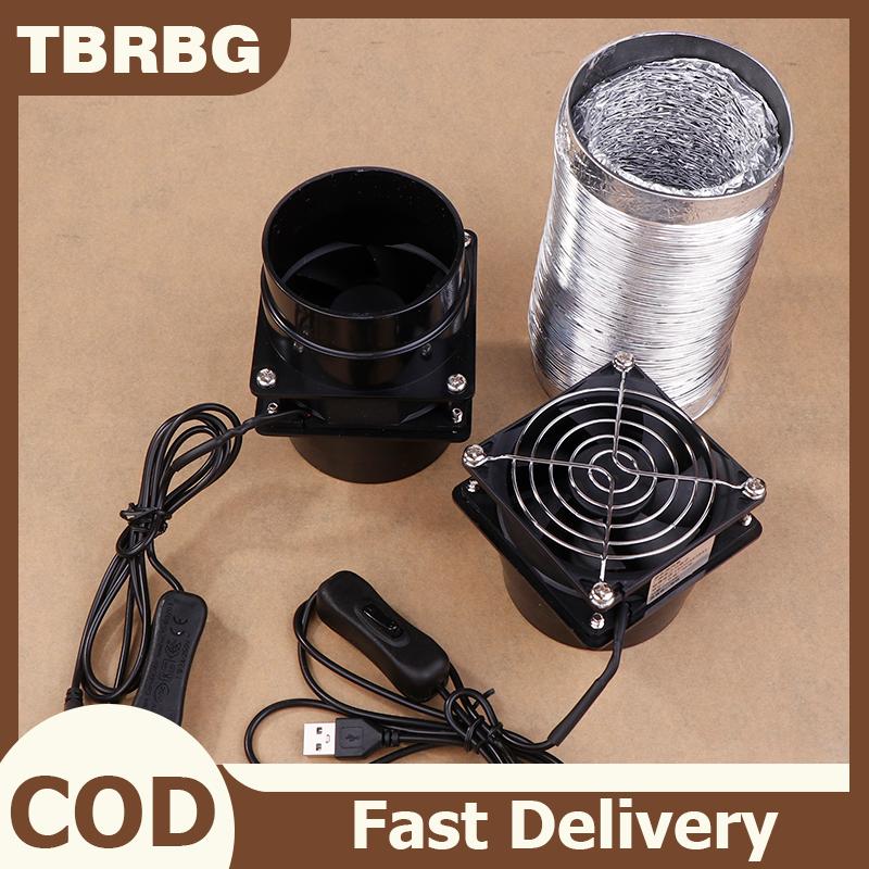 TBRBG ตัวดูดซับควัน1ชิ้นพัดลมท่อระบายไอเสียพัดลมท่อระบายความร้อน USB ปรับความเร็วได้อุปกรณ์เชื่อมพลาสติก